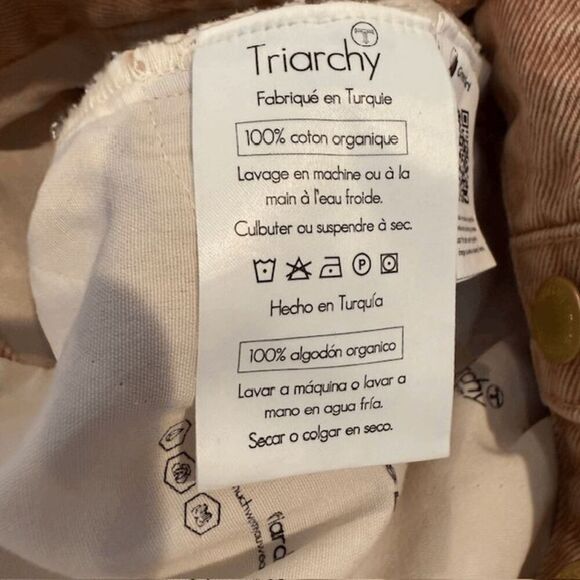 NEW! Triarchy Jumpsuit in Clay One Piece Denim Jumper Lined to Cuff Oversized XS - Picture 11 of 16